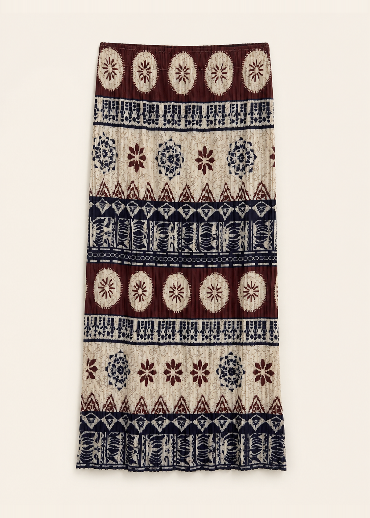 Printed pleated skirt