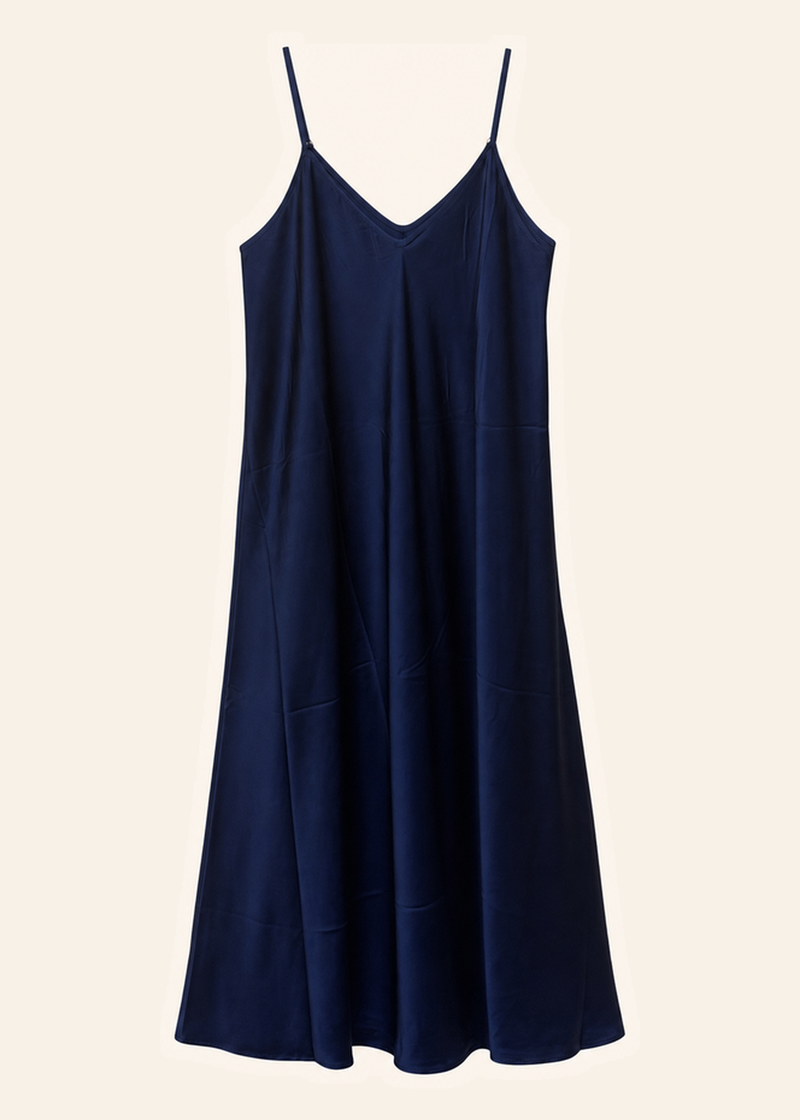 Vestido satén largo