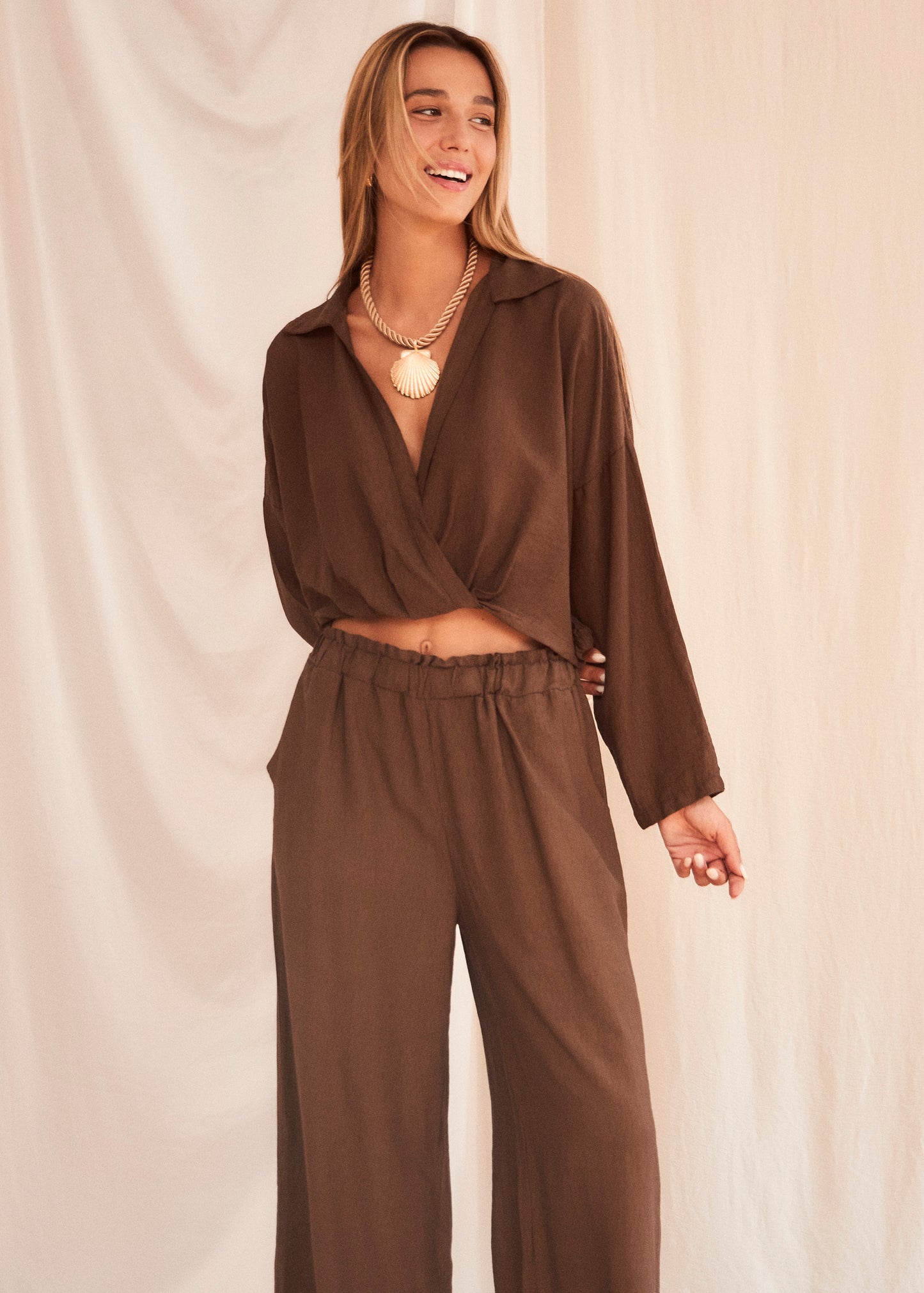 Napoli wrap crop top