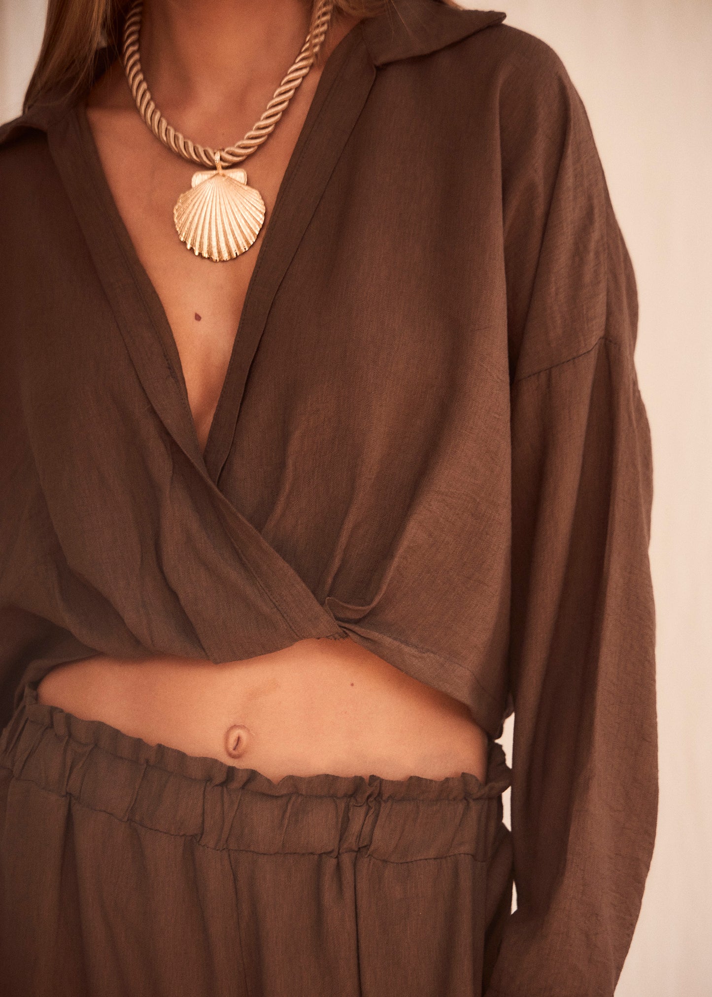 Napoli wrap crop top
