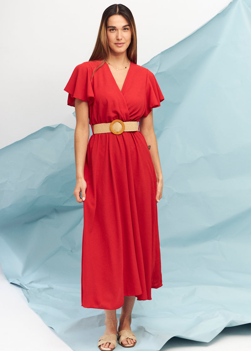 Belted wrap dress