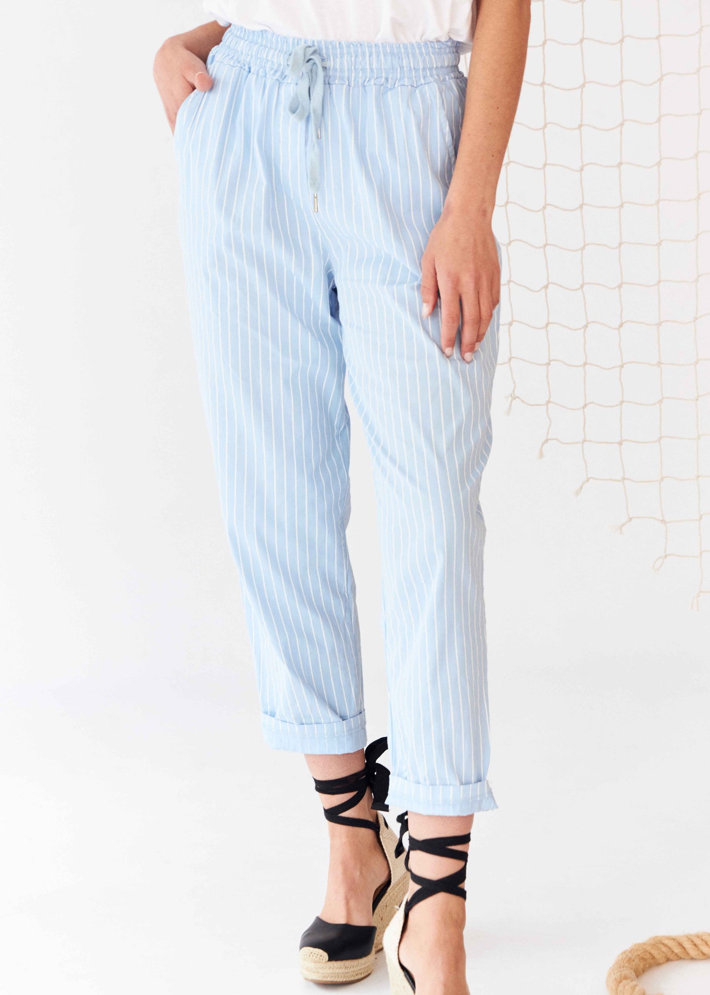 Striped carrot pants
