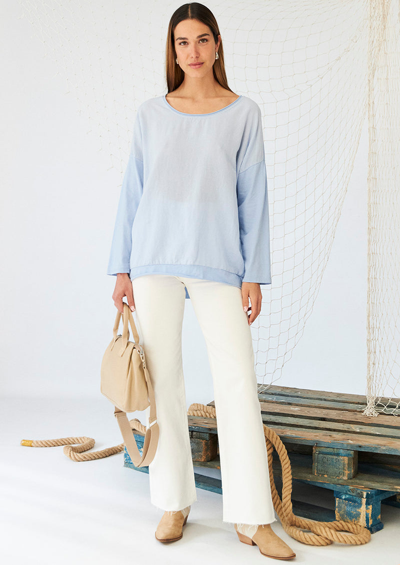 Camiseta doble textura