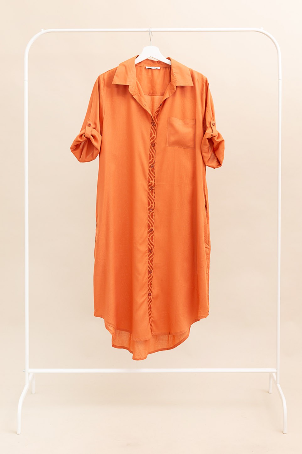 Vestido camisero Naranja