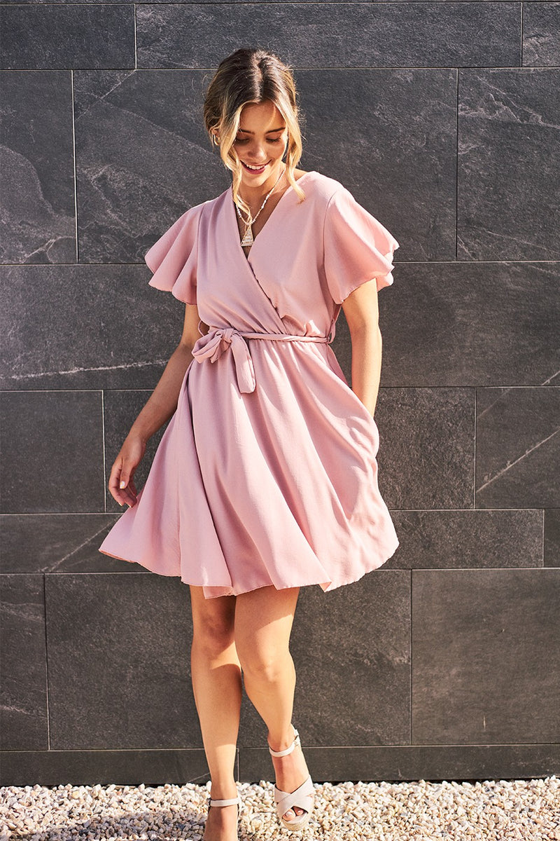 Vestido mini cruzado