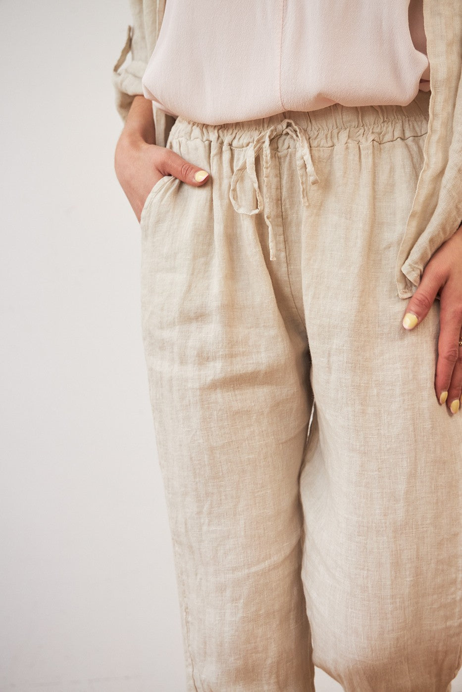 Pantalón lino básico